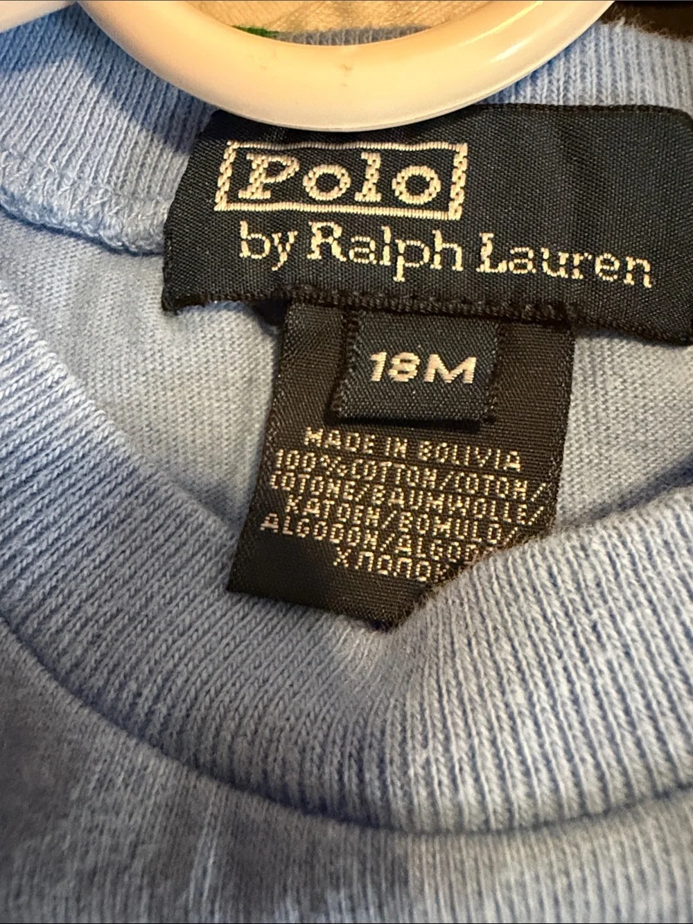 Ralph Lauren Light Blue Long-Sleeve Crewneck Tee with Yellow Pony